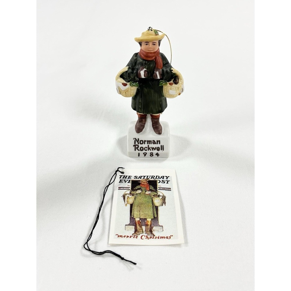 1984 Norman Rockwell Christmas Bounty Ornament Saturday Evening Post New Vintage